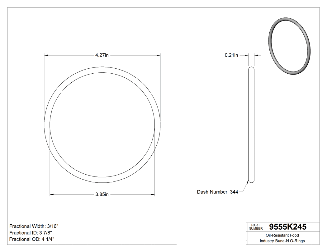 Technical drawing - 9555K245